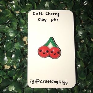 🍒🍒🍒Cherry clay pin